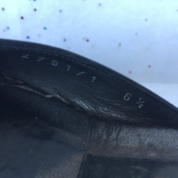 Donna Karan New York Black leather mesh Y2K mules peep toe Size 6.5 Whimsygoth - Picture 8 of 16